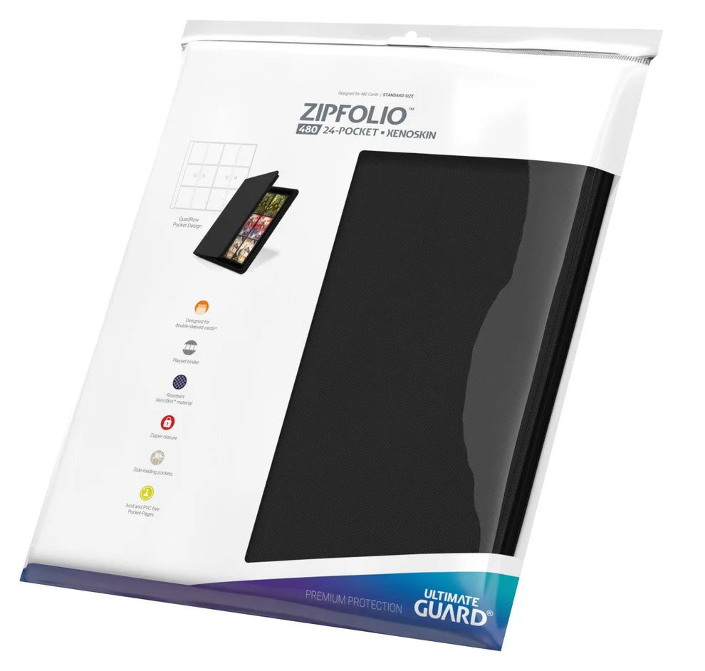 Ultimate Guard QuadRow Zipfolio 480 Card 24-Pocket Xenoskin Binder