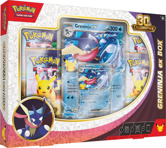 30th Celebration Pokémon ex Box—Sylveon ex & Greninja ex Forhåndsbestilling (MAX 1 PER PERS)